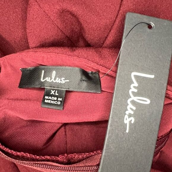 Lulus One-Shoulder Cutout Maxi Dress in Burgundy - Picture 10 of 11